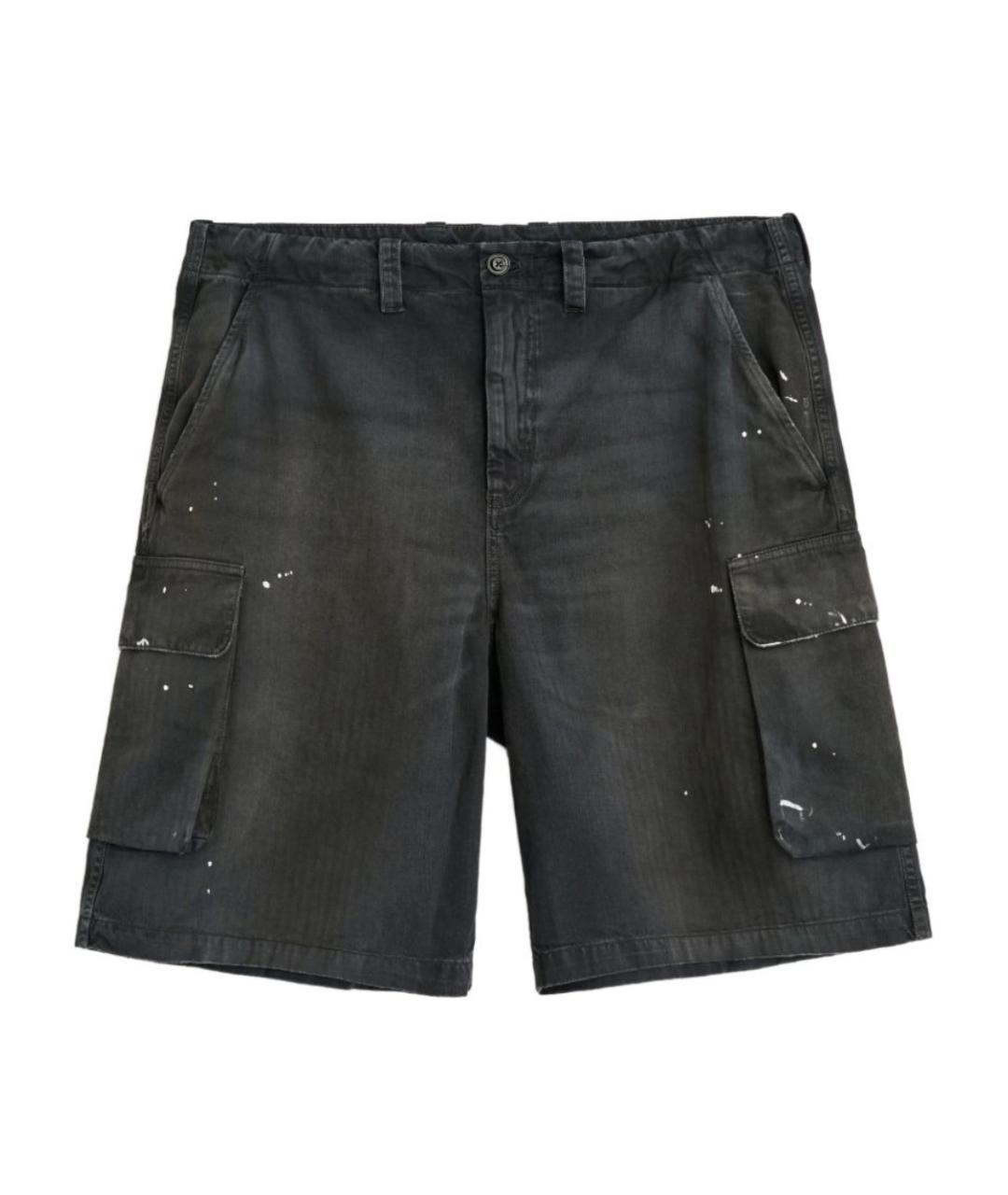 OUR LEGACY Темно-синие хлопковые шорты, фото 1