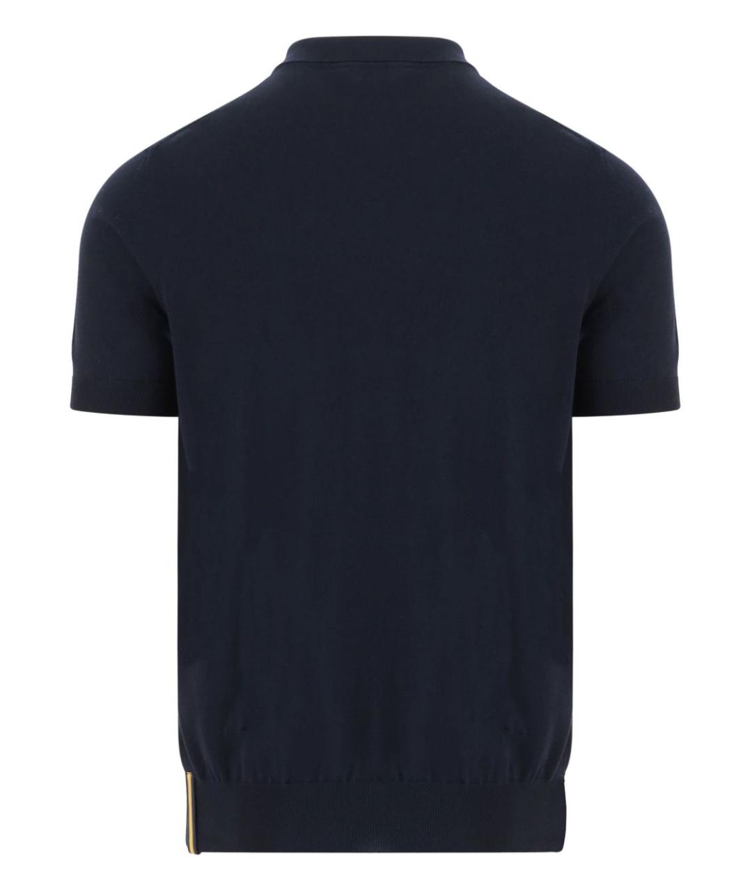 K-WAY Темно-синее хлопковое поло с коротким рукавом, фото 3