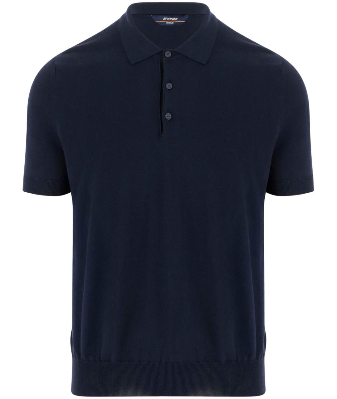K-WAY Темно-синее хлопковое поло с коротким рукавом, фото 1
