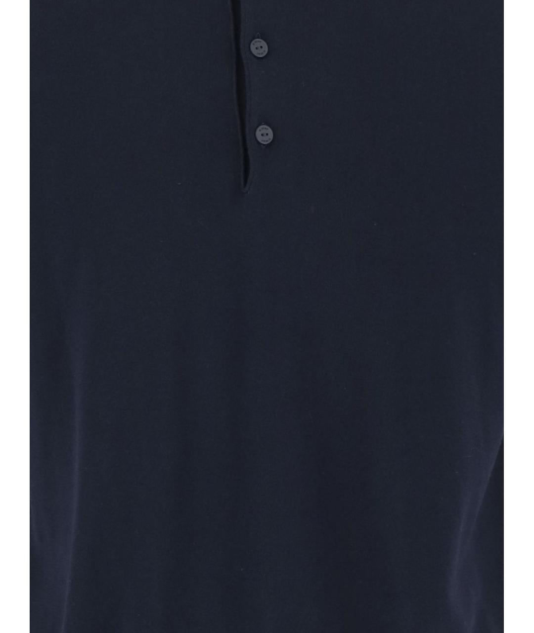 K-WAY Темно-синее хлопковое поло с коротким рукавом, фото 2