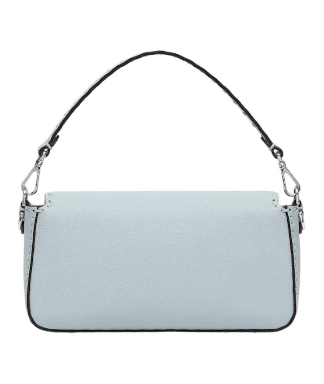 FENDI Голубая кожаная сумка через плечо, фото 3