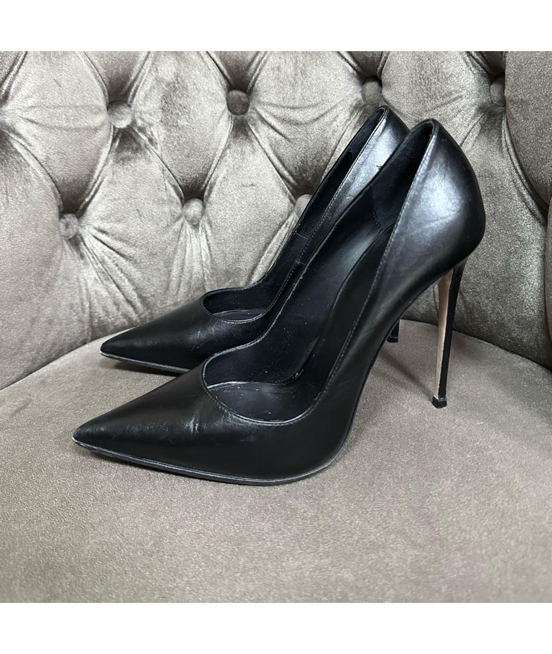 LE SILLA Черные кожаные туфли, фото 2