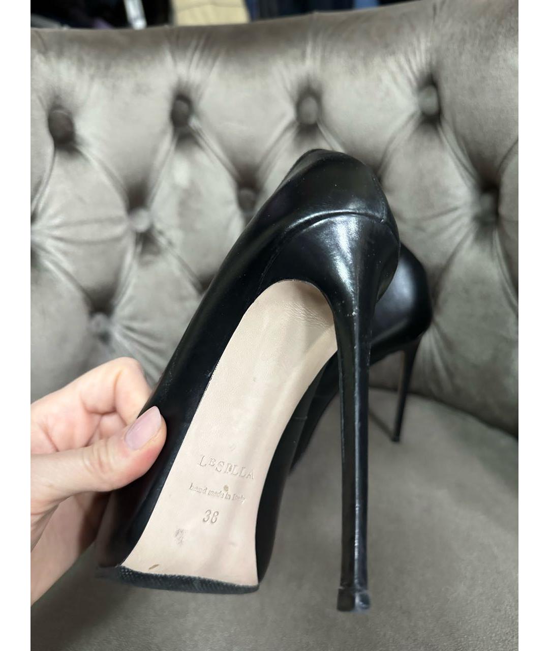 LE SILLA Черные кожаные туфли, фото 6