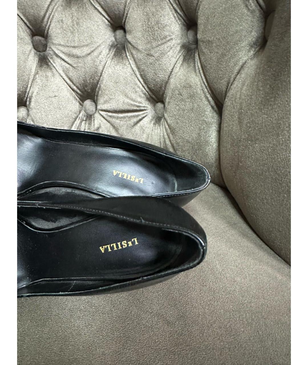 LE SILLA Черные кожаные туфли, фото 4