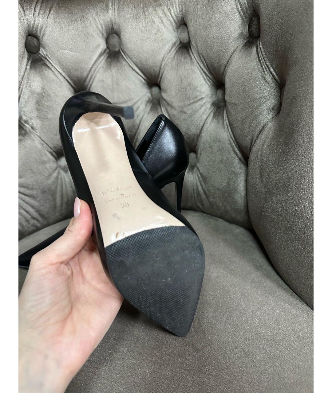 LE SILLA Черные кожаные туфли, фото 5