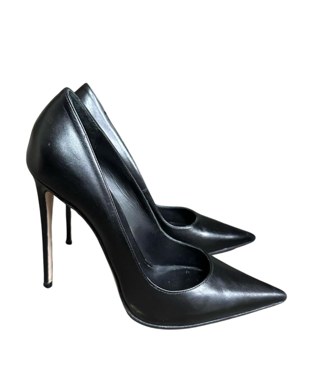 LE SILLA Черные кожаные туфли, фото 1