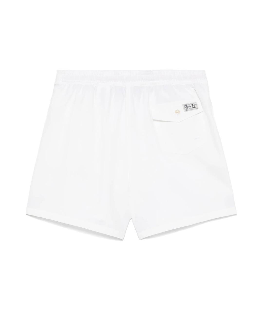 POLO RALPH LAUREN Белые полиэстеровые шорты, фото 3
