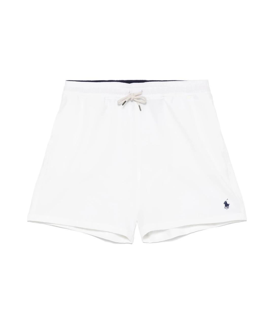 POLO RALPH LAUREN Белые полиэстеровые шорты, фото 1