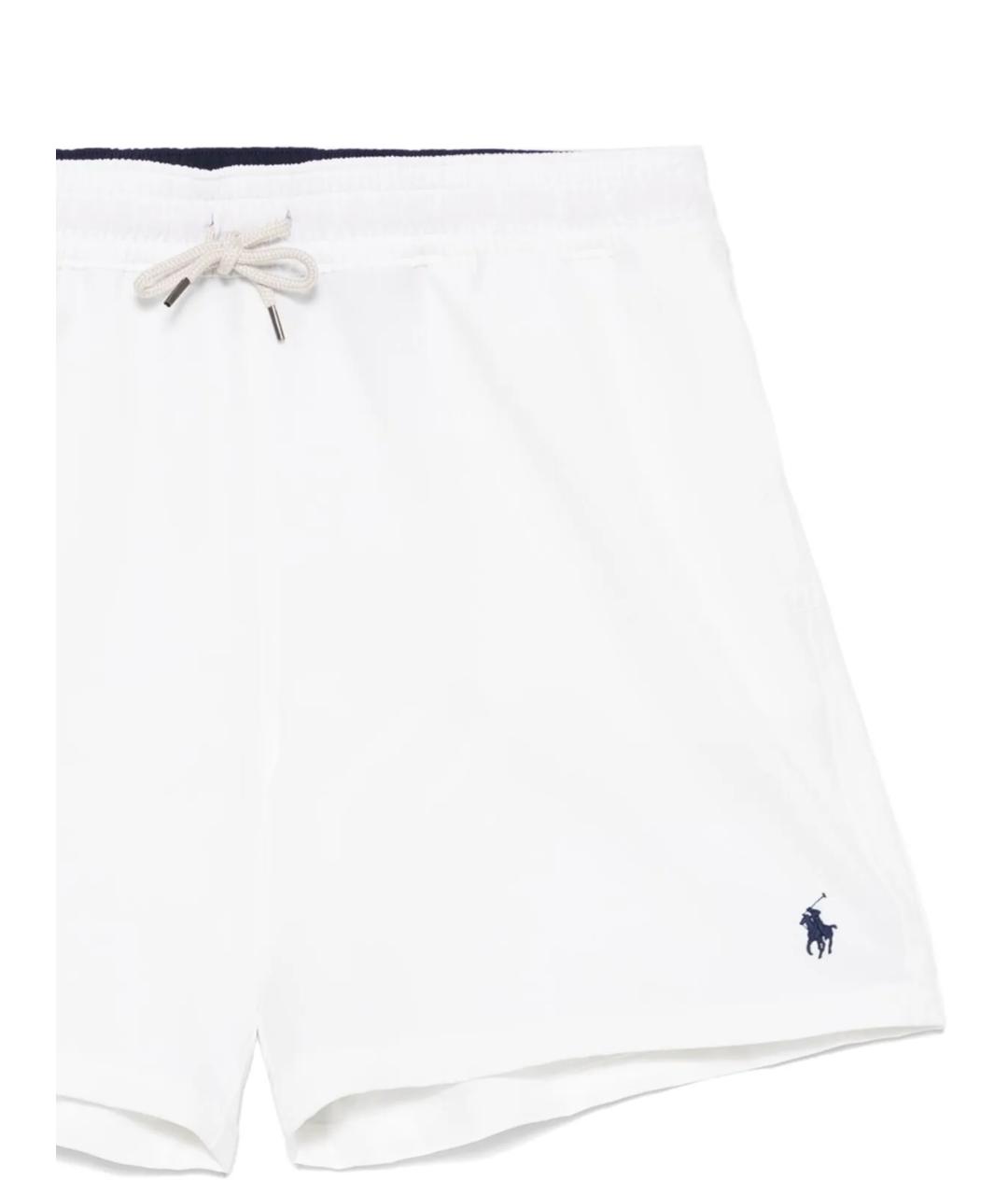POLO RALPH LAUREN Белые полиэстеровые шорты, фото 2