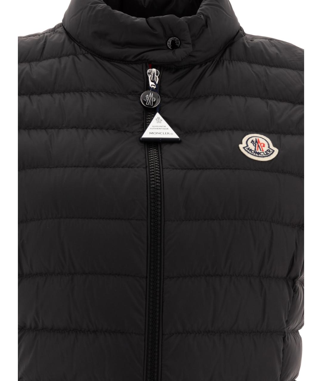 MONCLER Черный полиамидовый жилет, фото 2