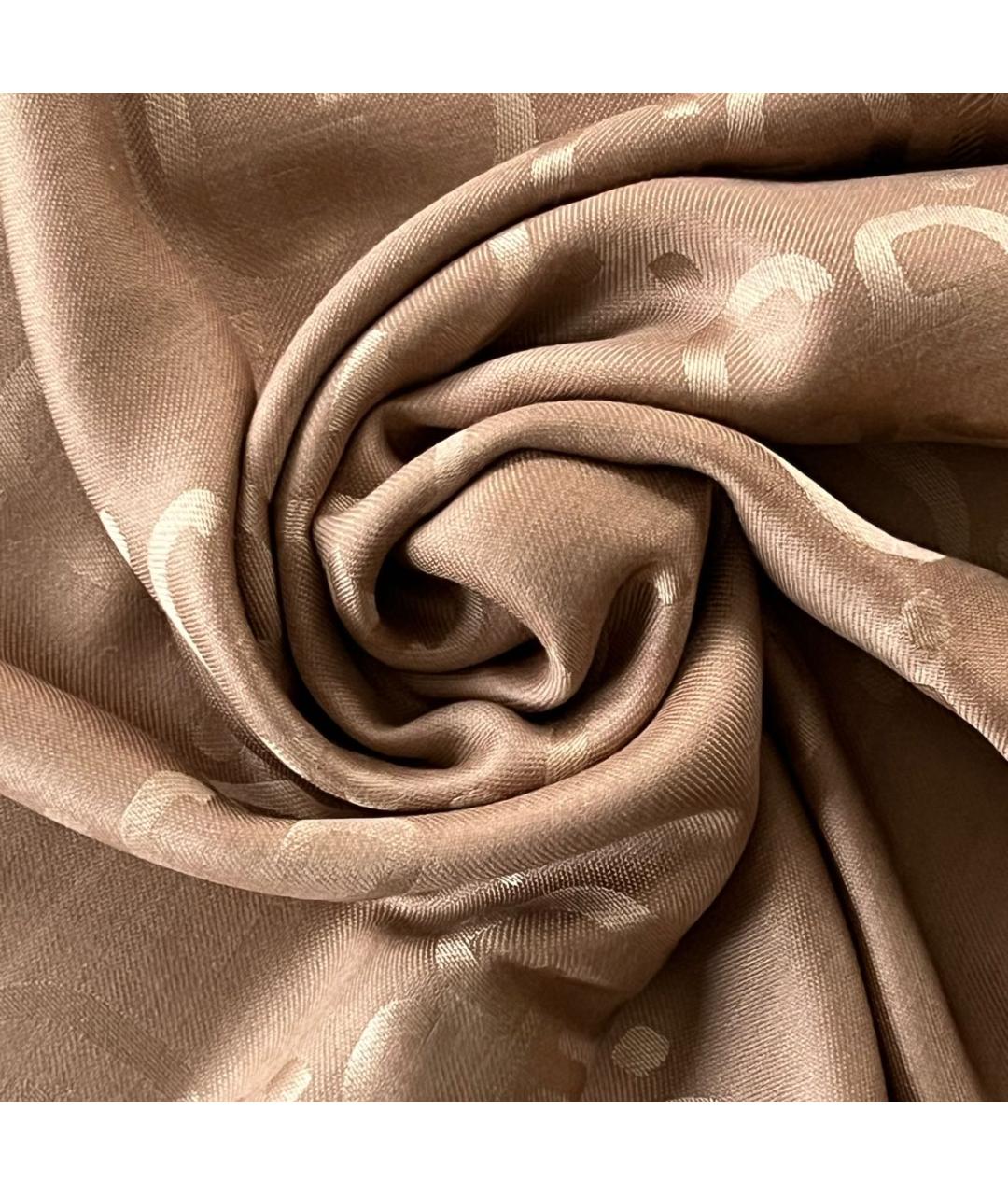 GUCCI Бежевый шелковый платок, фото 2