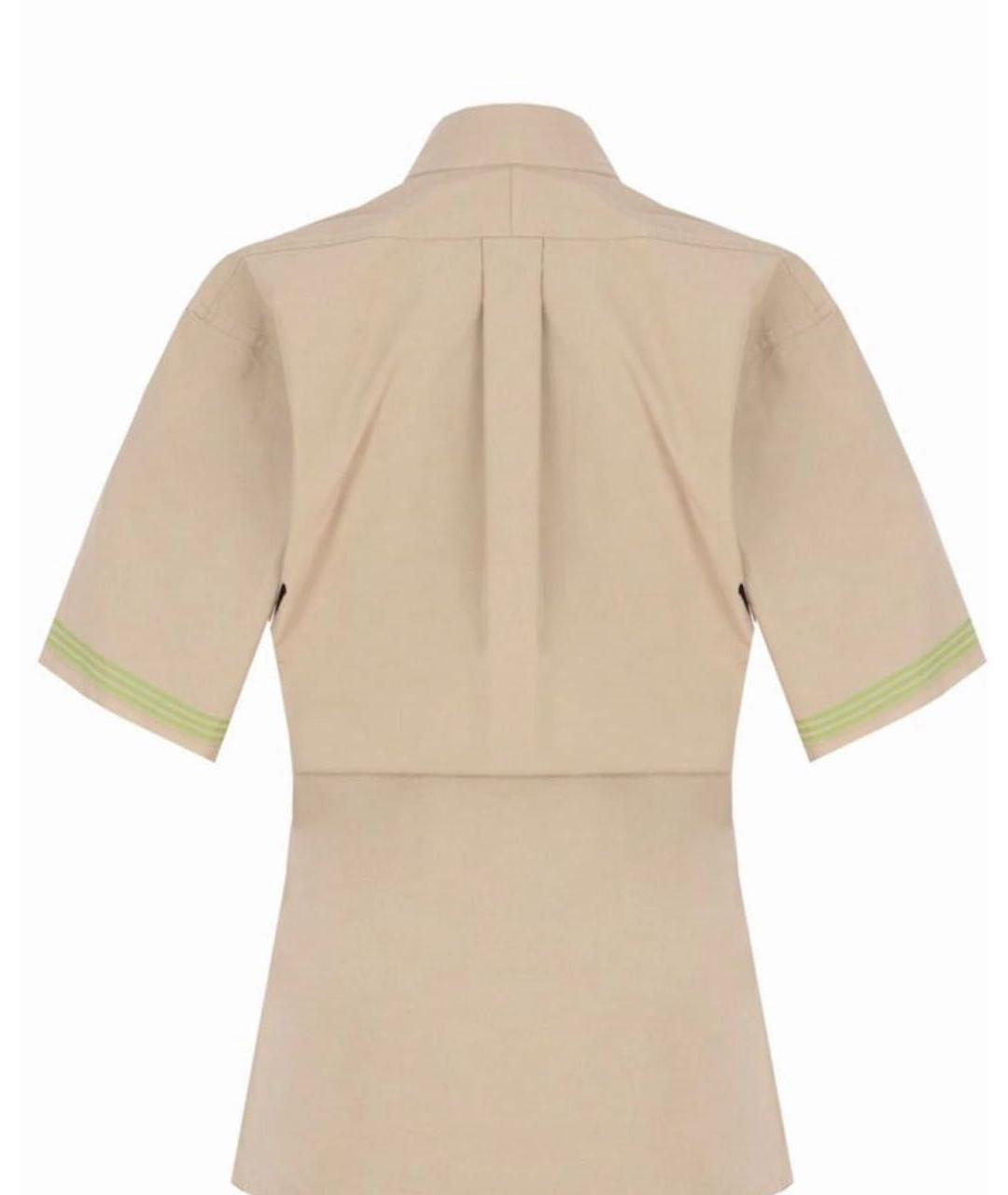 BOTTEGA VENETA Бежевая хлопковая рубашка, фото 2