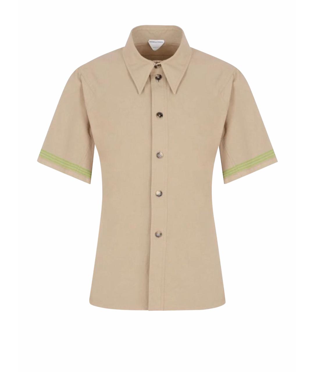 BOTTEGA VENETA Бежевая хлопковая рубашка, фото 1