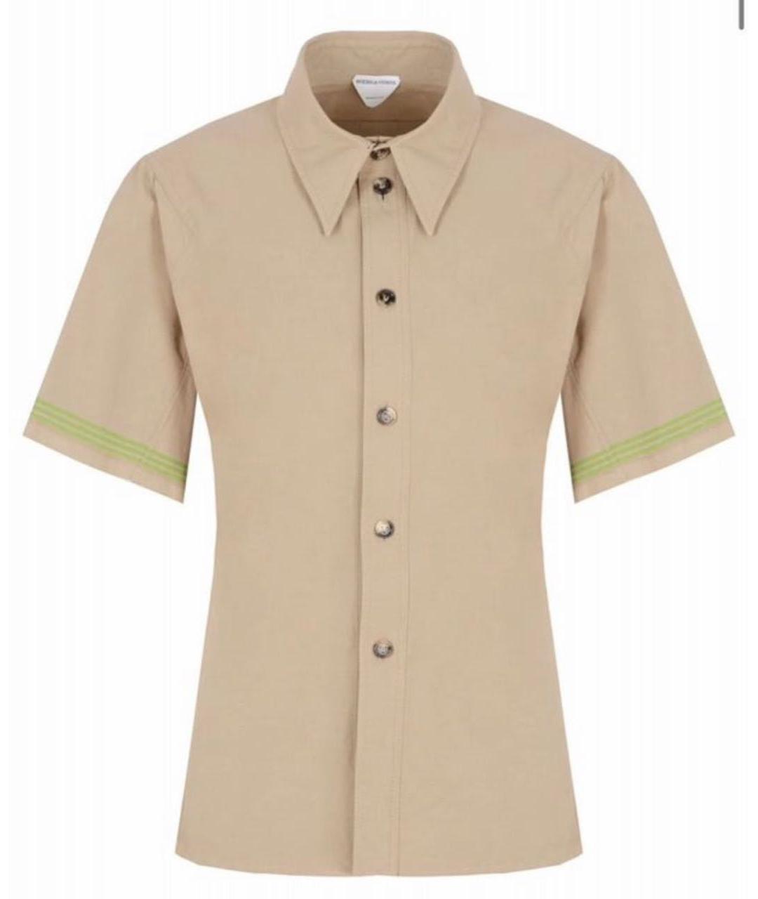 BOTTEGA VENETA Бежевая хлопковая рубашка, фото 6