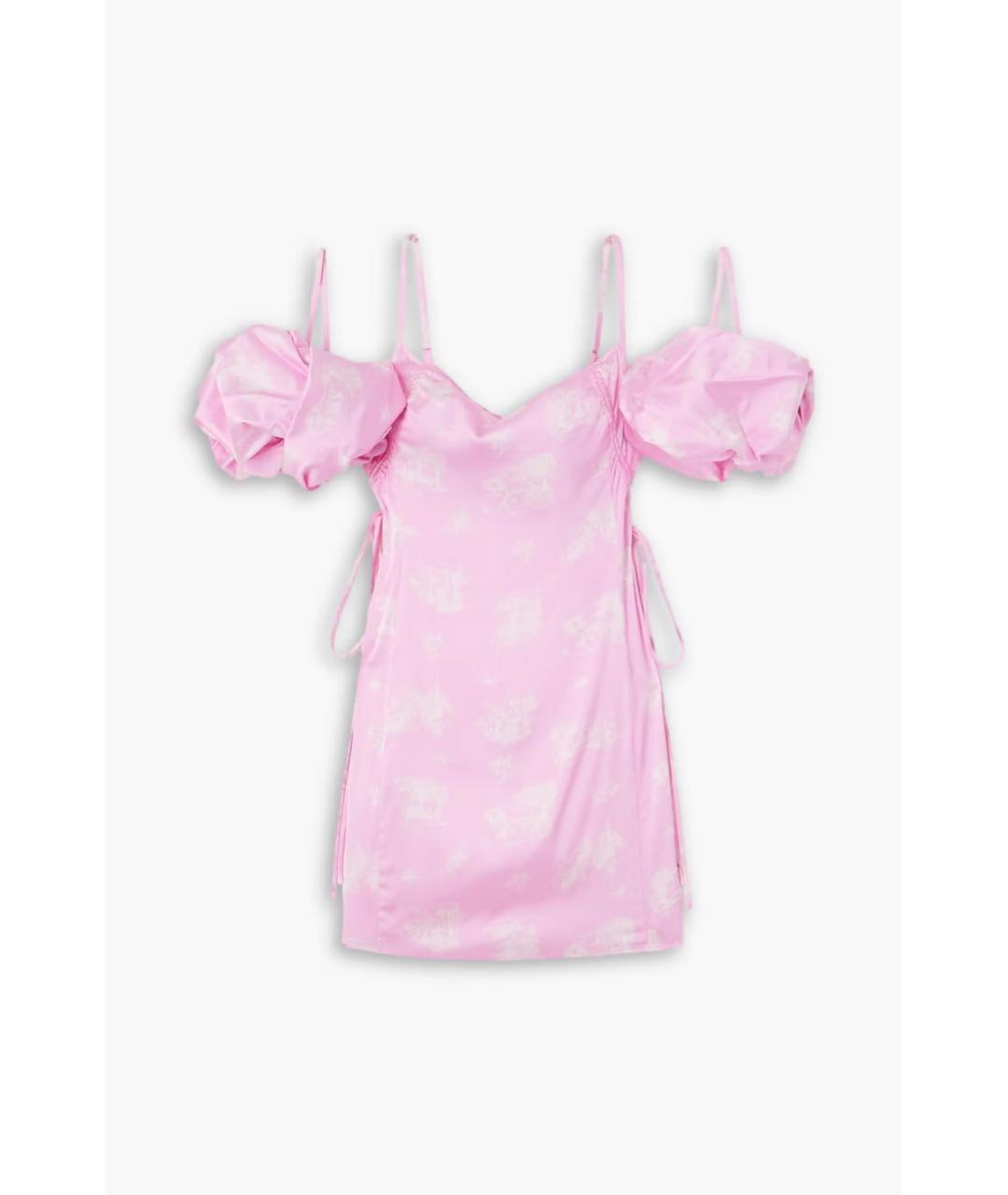 JACQUEMUS Розовый вискозный сарафан, фото 5