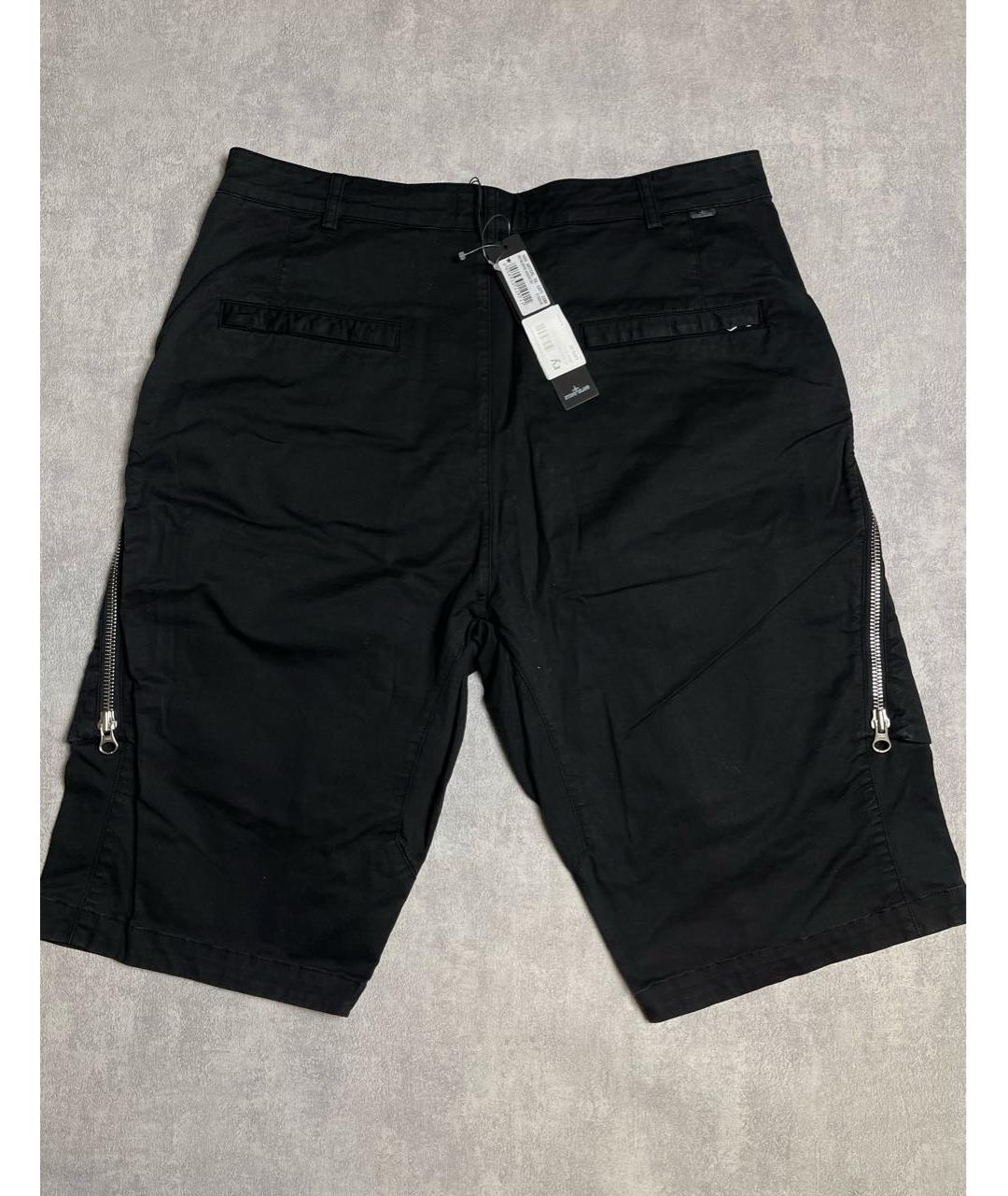 STONE ISLAND SHADOW PROJECT Черные хлопко-эластановые шорты, фото 3