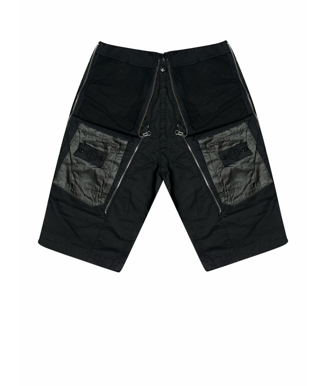 STONE ISLAND SHADOW PROJECT Черные хлопко-эластановые шорты, фото 1