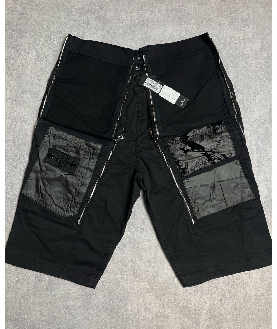 STONE ISLAND SHADOW PROJECT Черные хлопко-эластановые шорты, фото 7