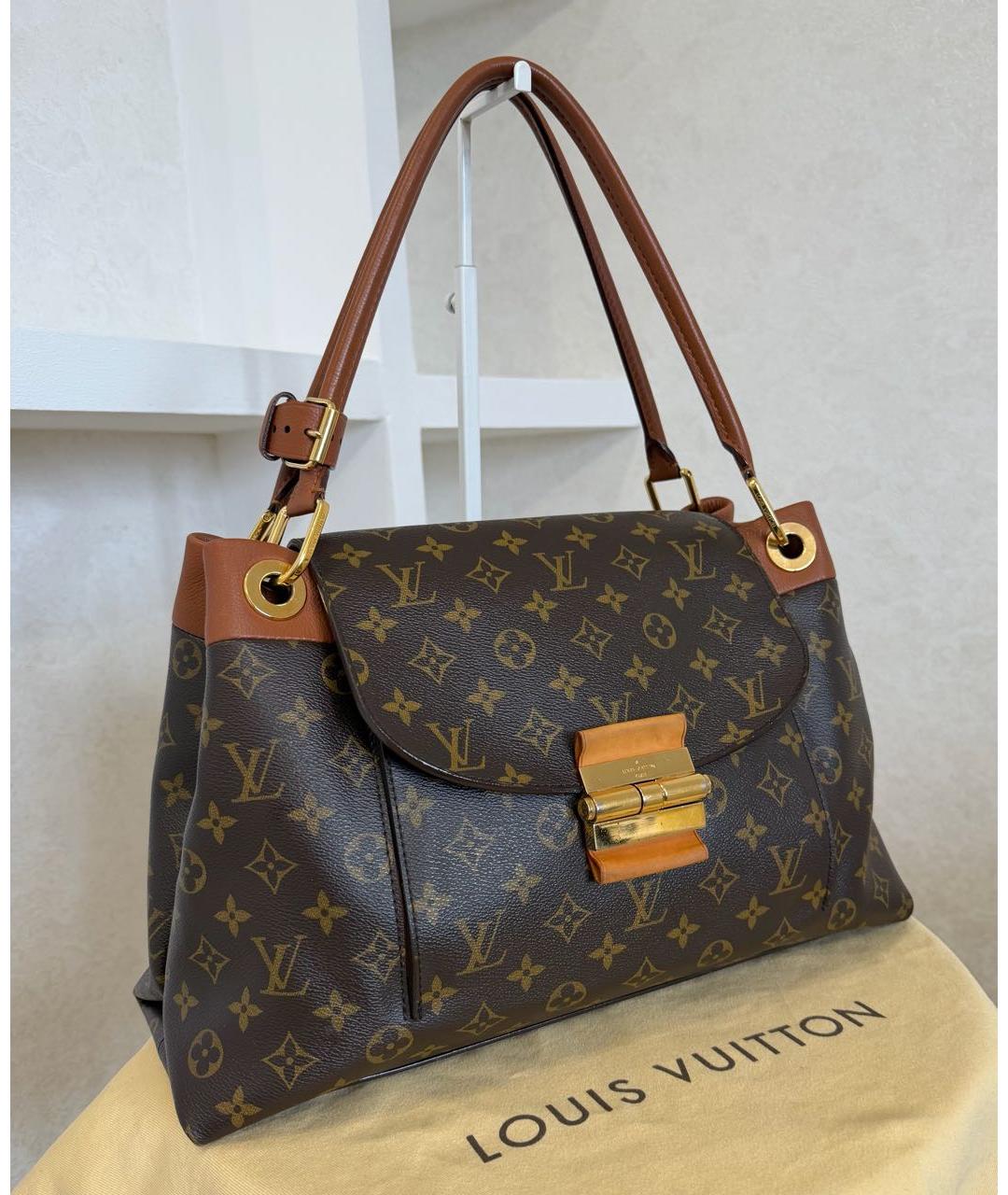 LOUIS VUITTON Коричневая сумка тоут, фото 3