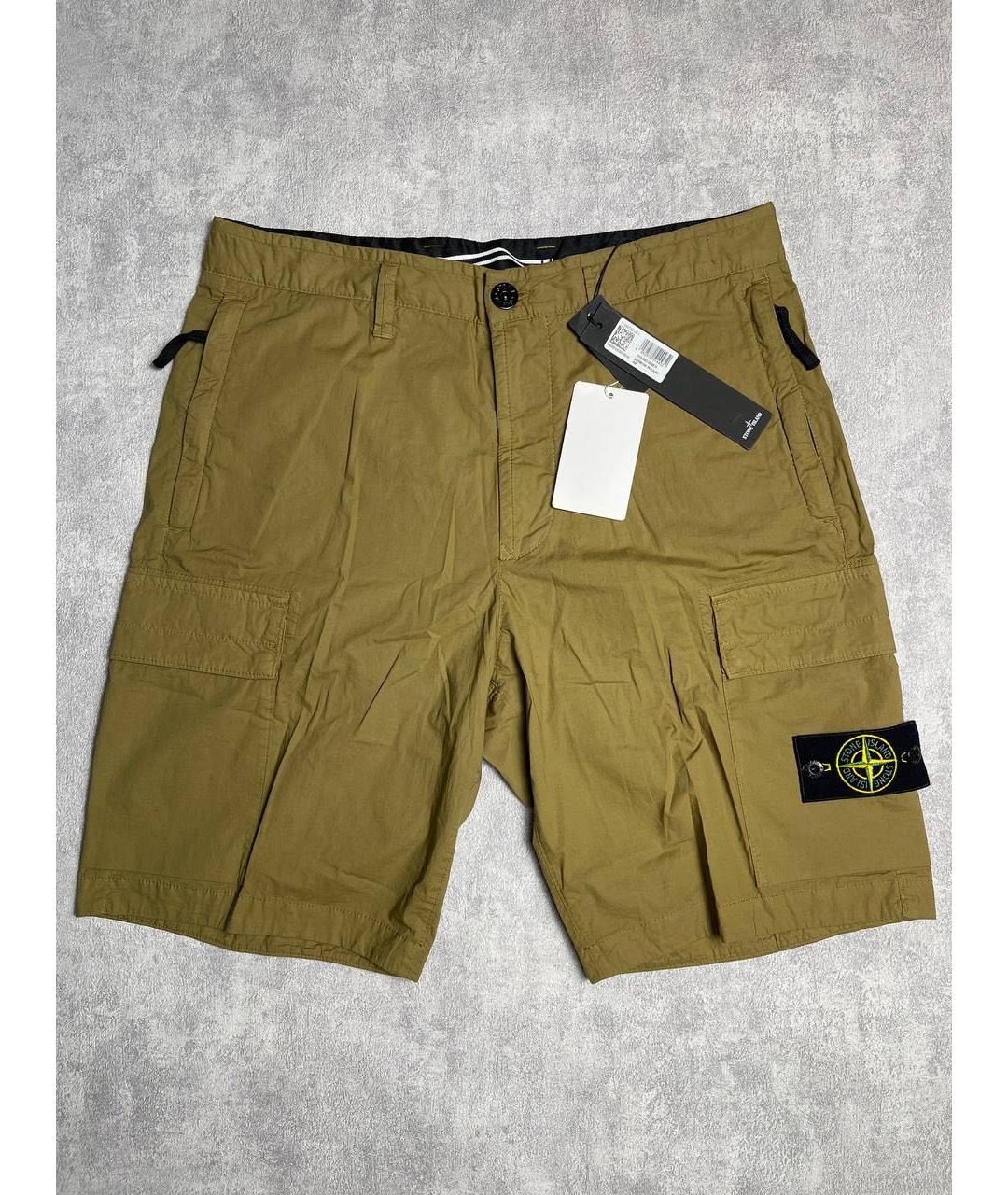 STONE ISLAND Черные хлопко-эластановые шорты, фото 2