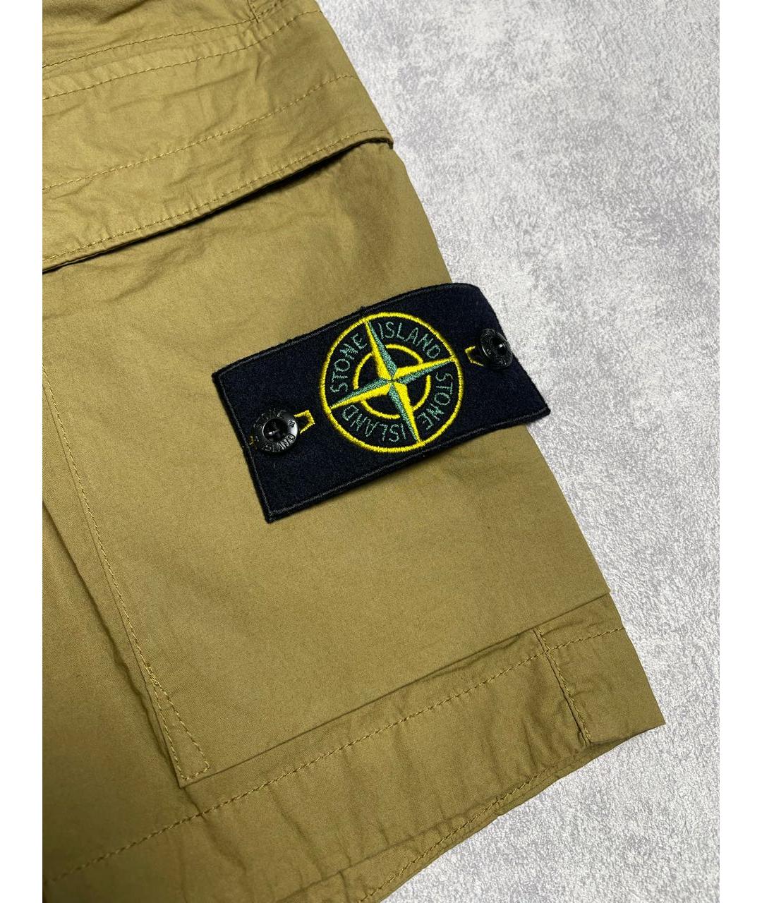 STONE ISLAND Черные хлопко-эластановые шорты, фото 4