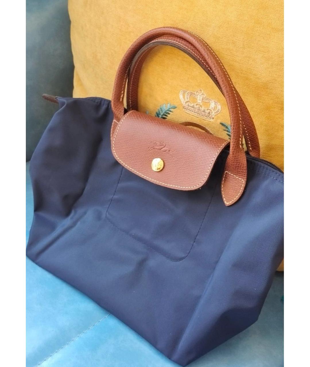 LONGCHAMP Темно-синяя сумка тоут, фото 6