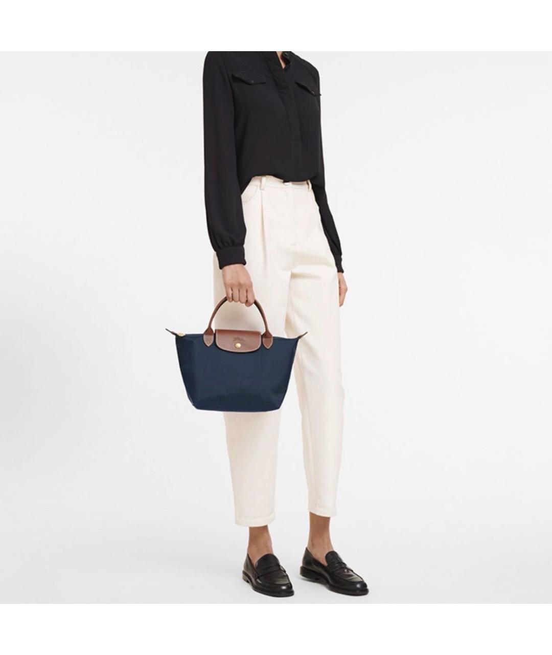 LONGCHAMP Темно-синяя сумка тоут, фото 5