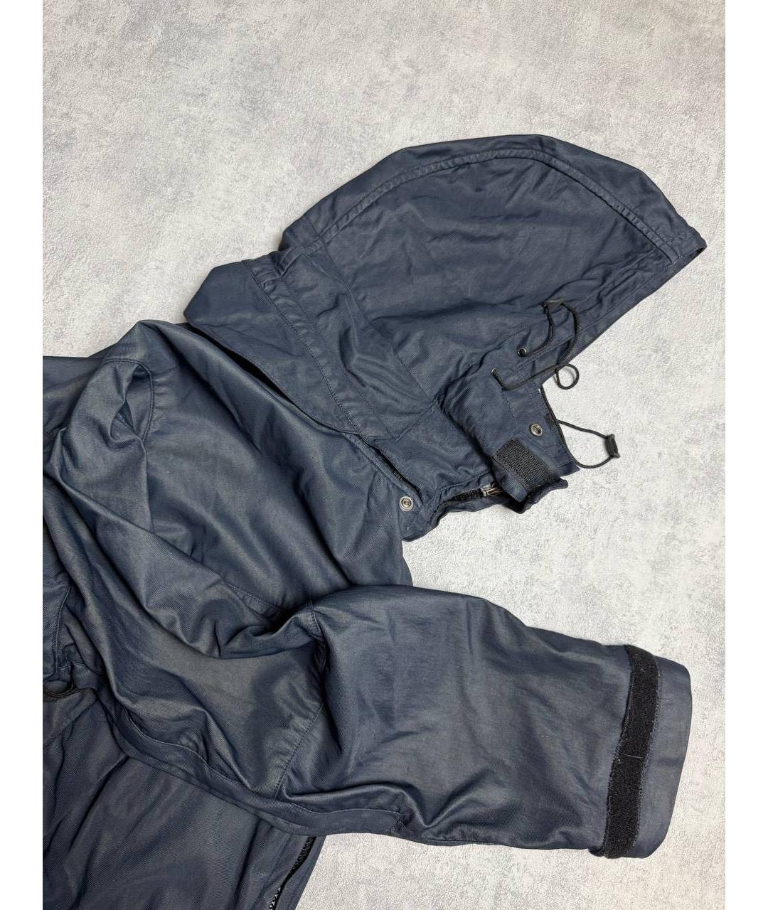 STONE ISLAND Темно-синяя полиуретановая куртка, фото 5