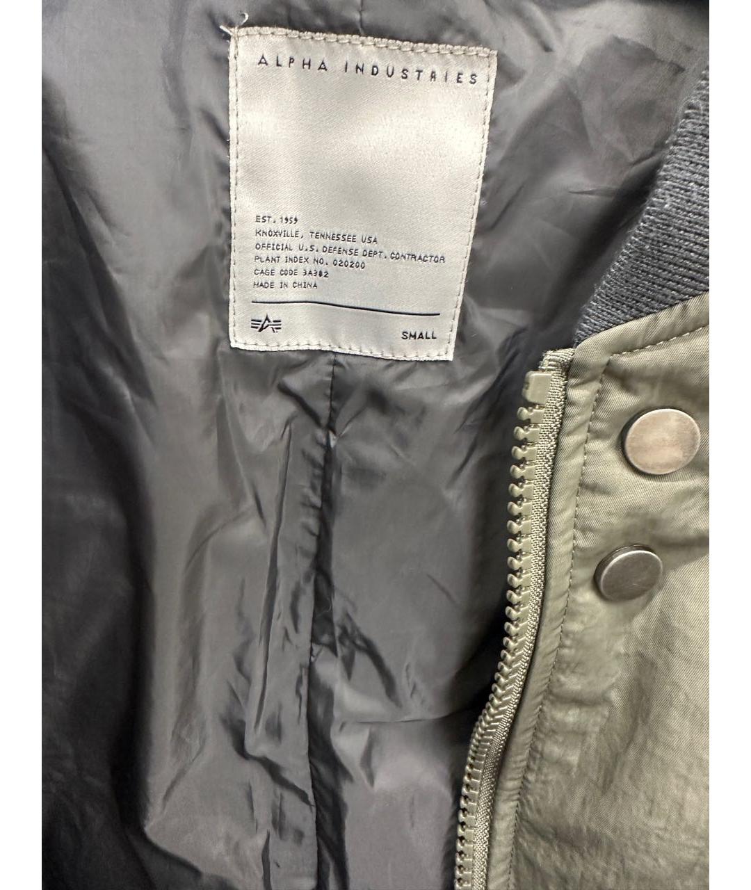 ALPHA INDUSTRIES Хаки пуховик, фото 3