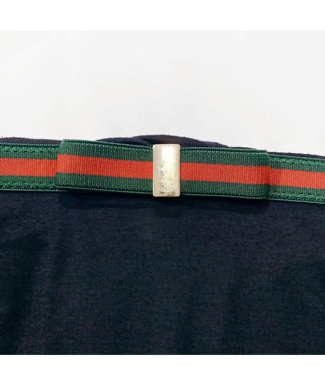 GUCCI Черная вискозная футболка, фото 5