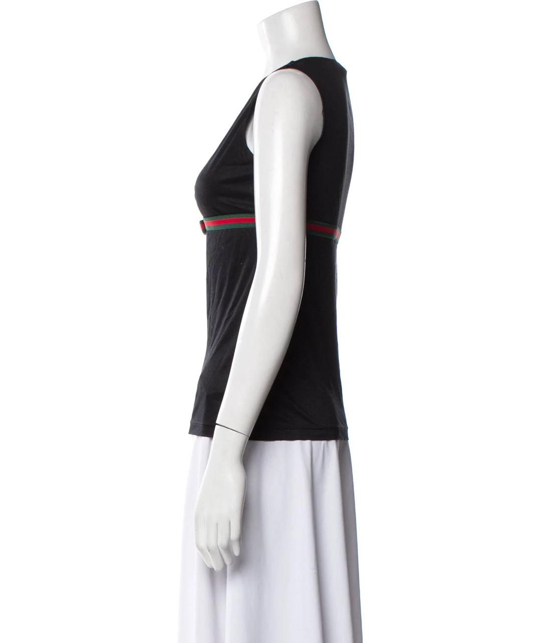 GUCCI Черная вискозная футболка, фото 4