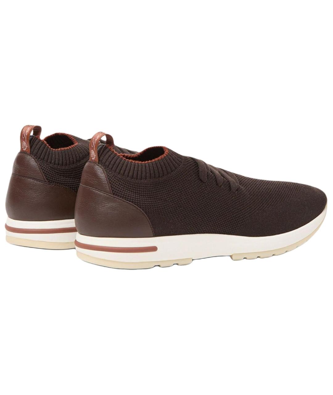 LORO PIANA Коричневые низкие кроссовки / кеды, фото 4
