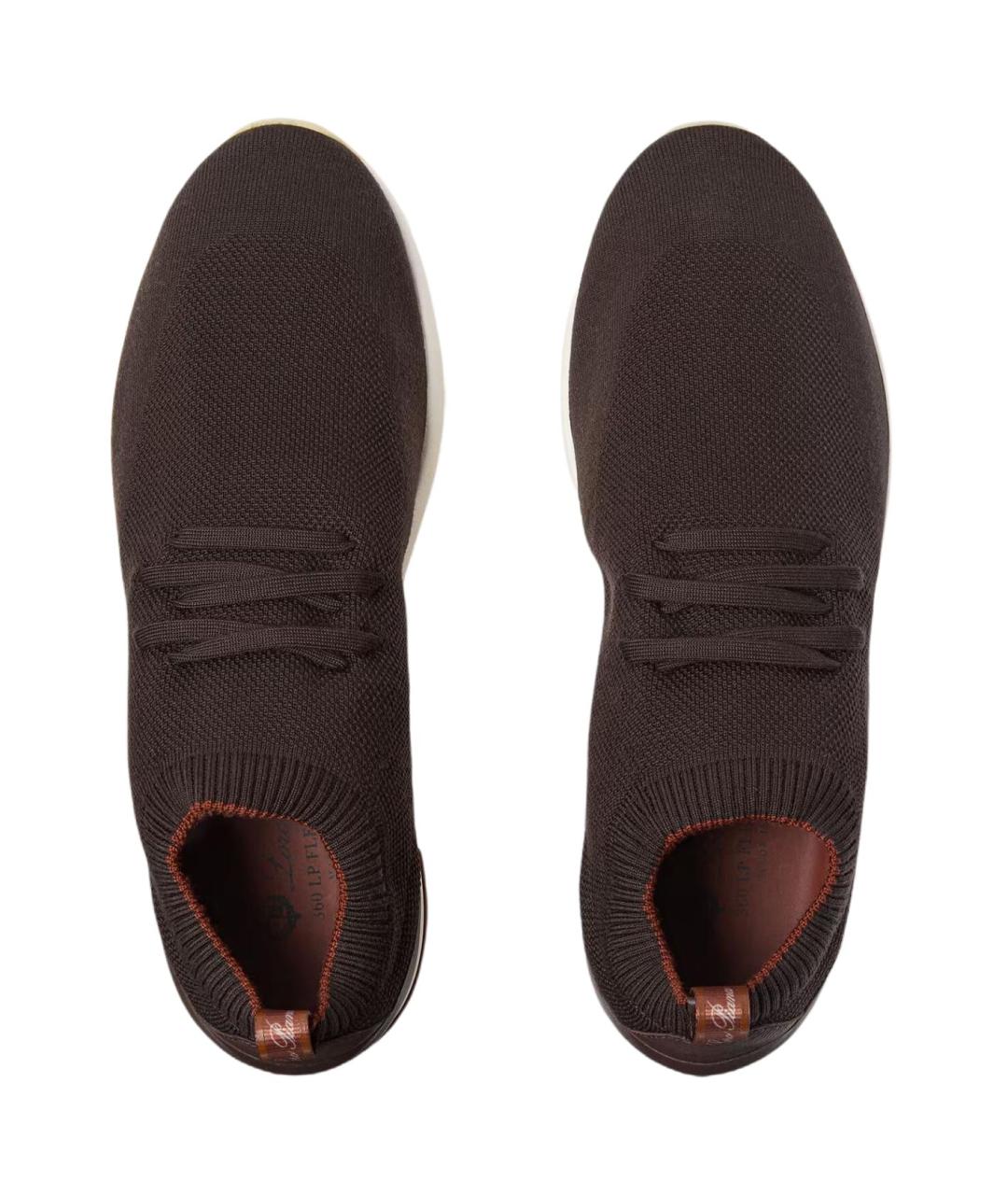 LORO PIANA Коричневые низкие кроссовки / кеды, фото 5