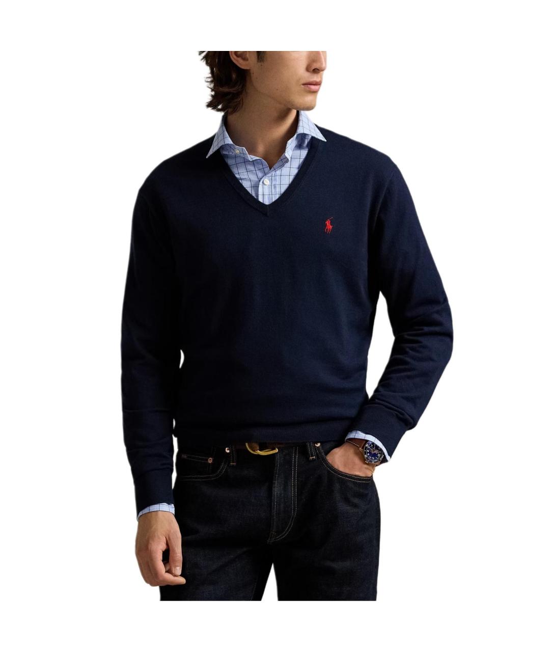 POLO RALPH LAUREN Темно-синий джемпер / свитер, фото 3