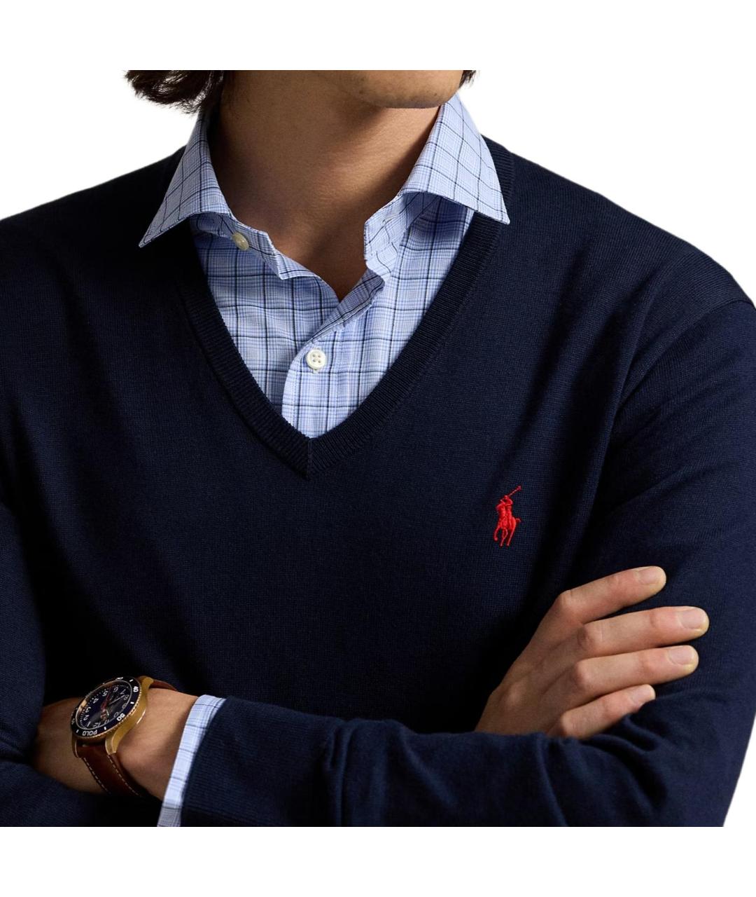 POLO RALPH LAUREN Темно-синий джемпер / свитер, фото 5