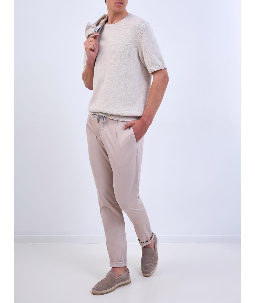 ELEVENTY Бежевый хлопковый джемпер / свитер, фото 2