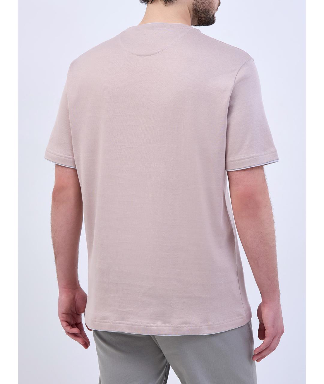 ELEVENTY Бежевая хлопковая футболка, фото 4