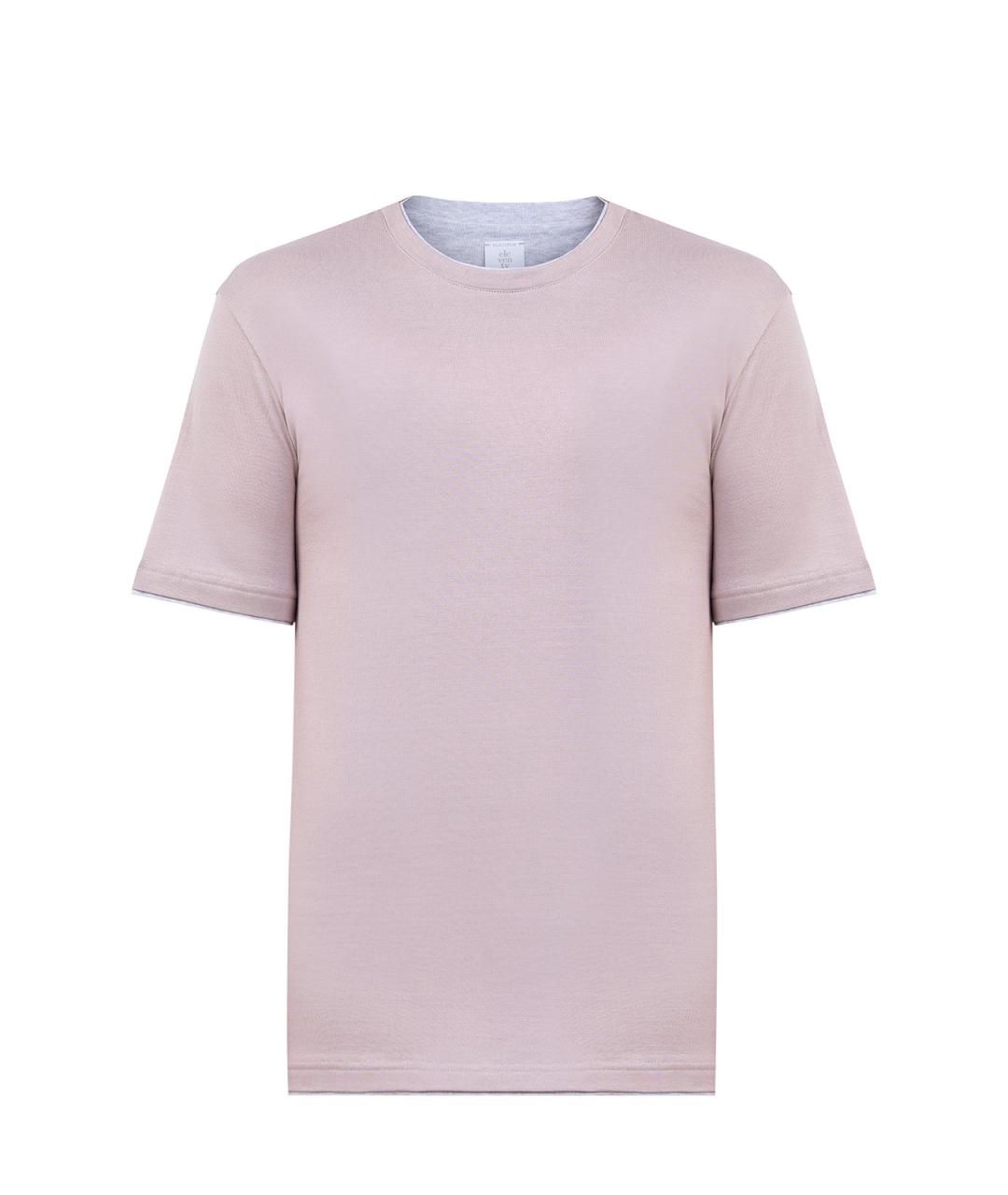 ELEVENTY Бежевая хлопковая футболка, фото 1