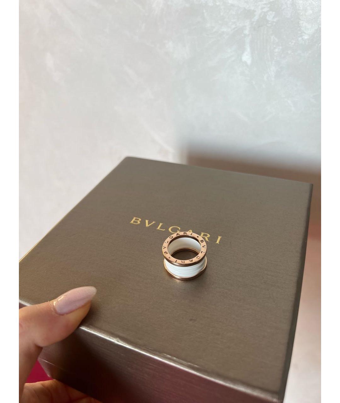 BVLGARI Белое кольцо из желтого золота, фото 3