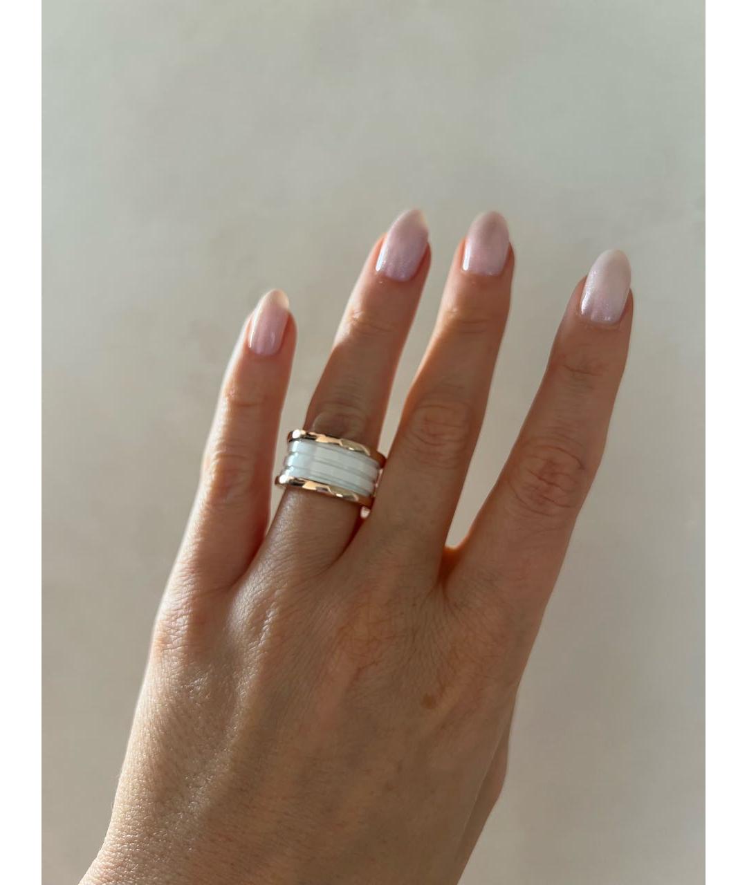 BVLGARI Белое кольцо из желтого золота, фото 5