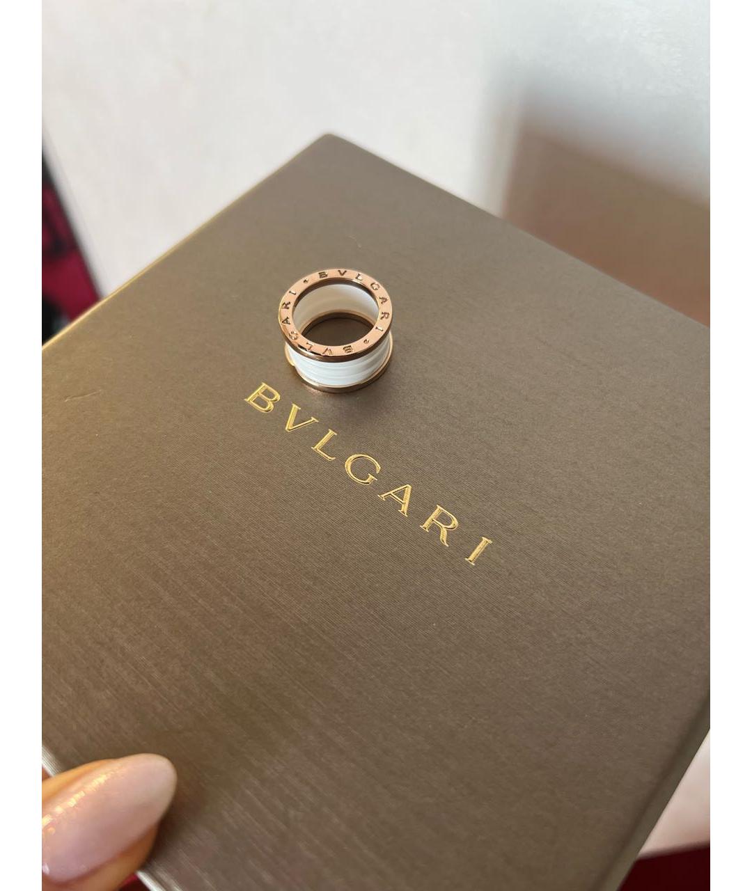 BVLGARI Белое кольцо из желтого золота, фото 7
