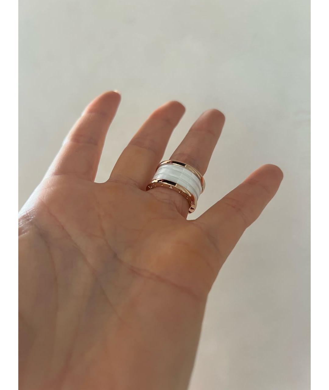 BVLGARI Белое кольцо из желтого золота, фото 6