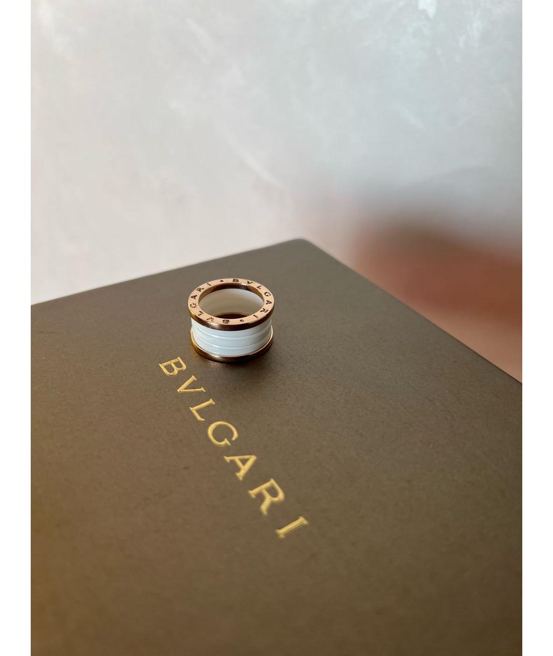 BVLGARI Белое кольцо из желтого золота, фото 2