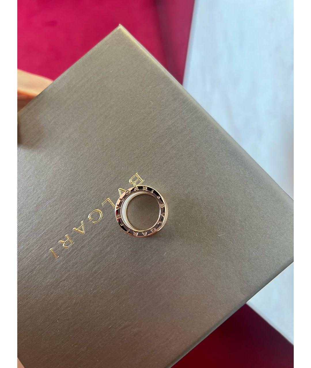 BVLGARI Белое кольцо из желтого золота, фото 4