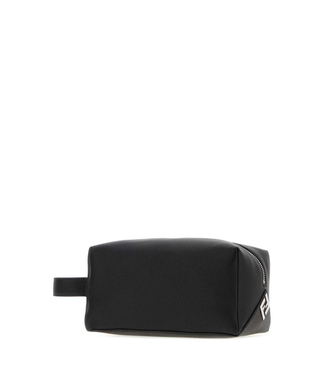 FENDI Черная кожаная барсетка, фото 2