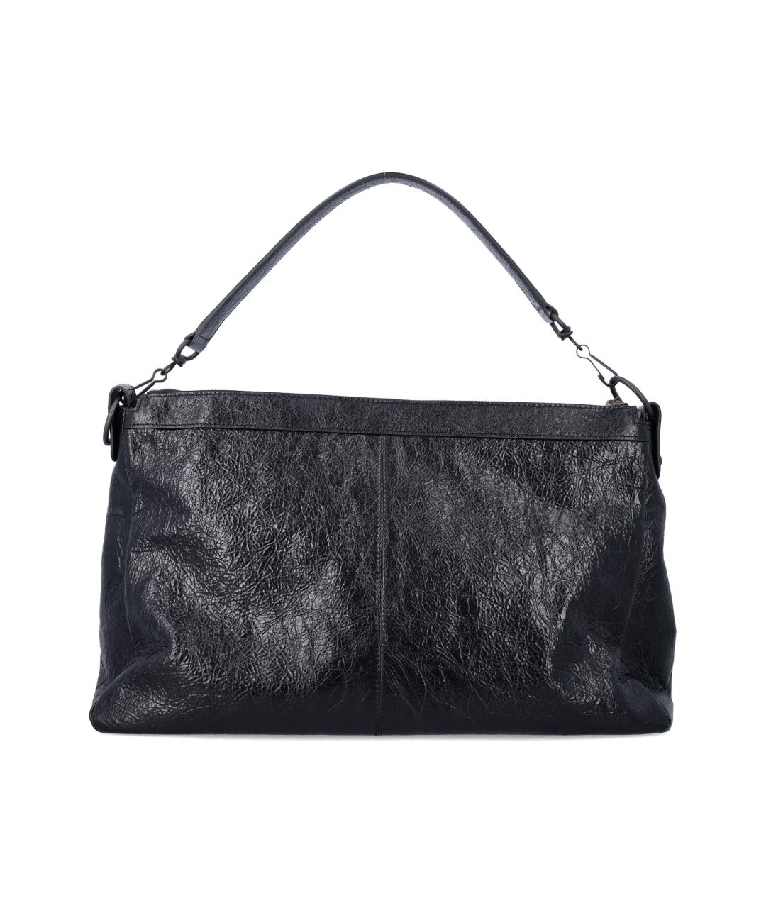 BALENCIAGA Черная кожаная сумка через плечо, фото 3