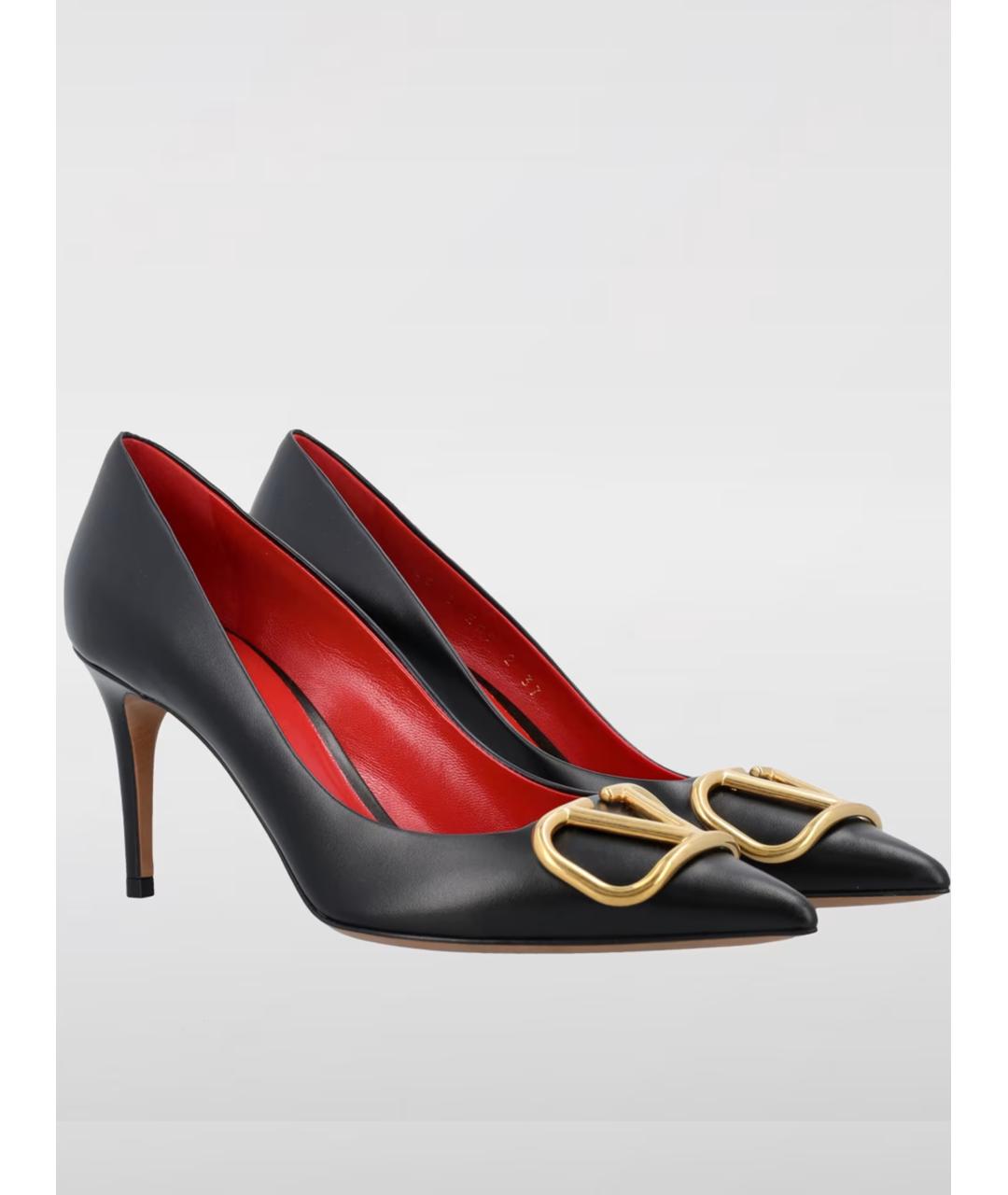 VALENTINO Черные кожаные туфли, фото 2