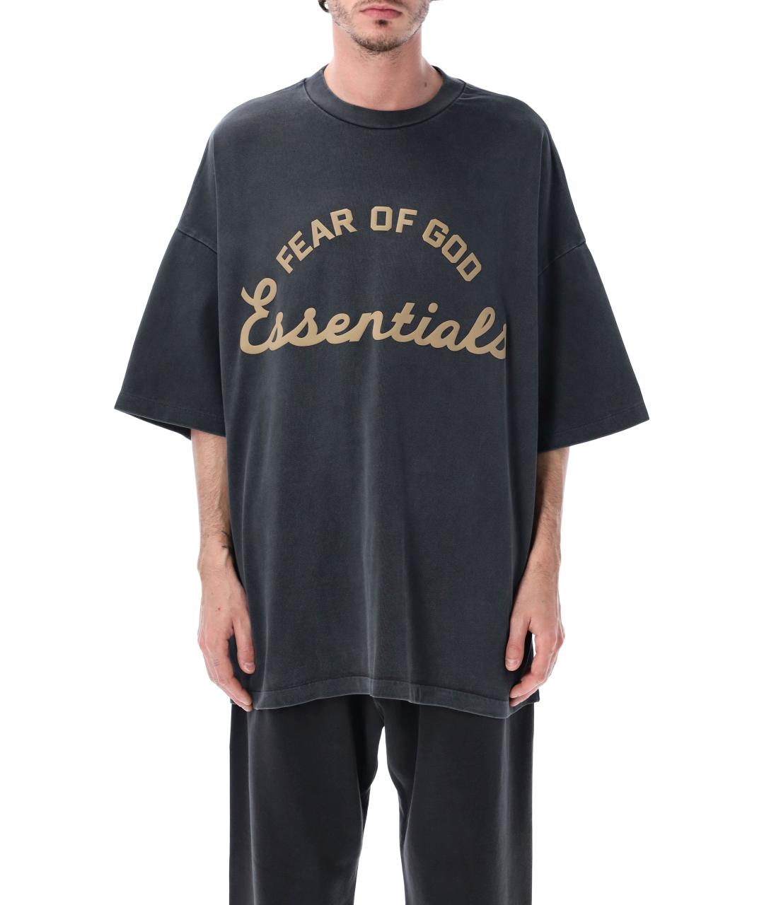 FEAR OF GOD ESSENTIALS Серая хлопковая футболка, фото 1