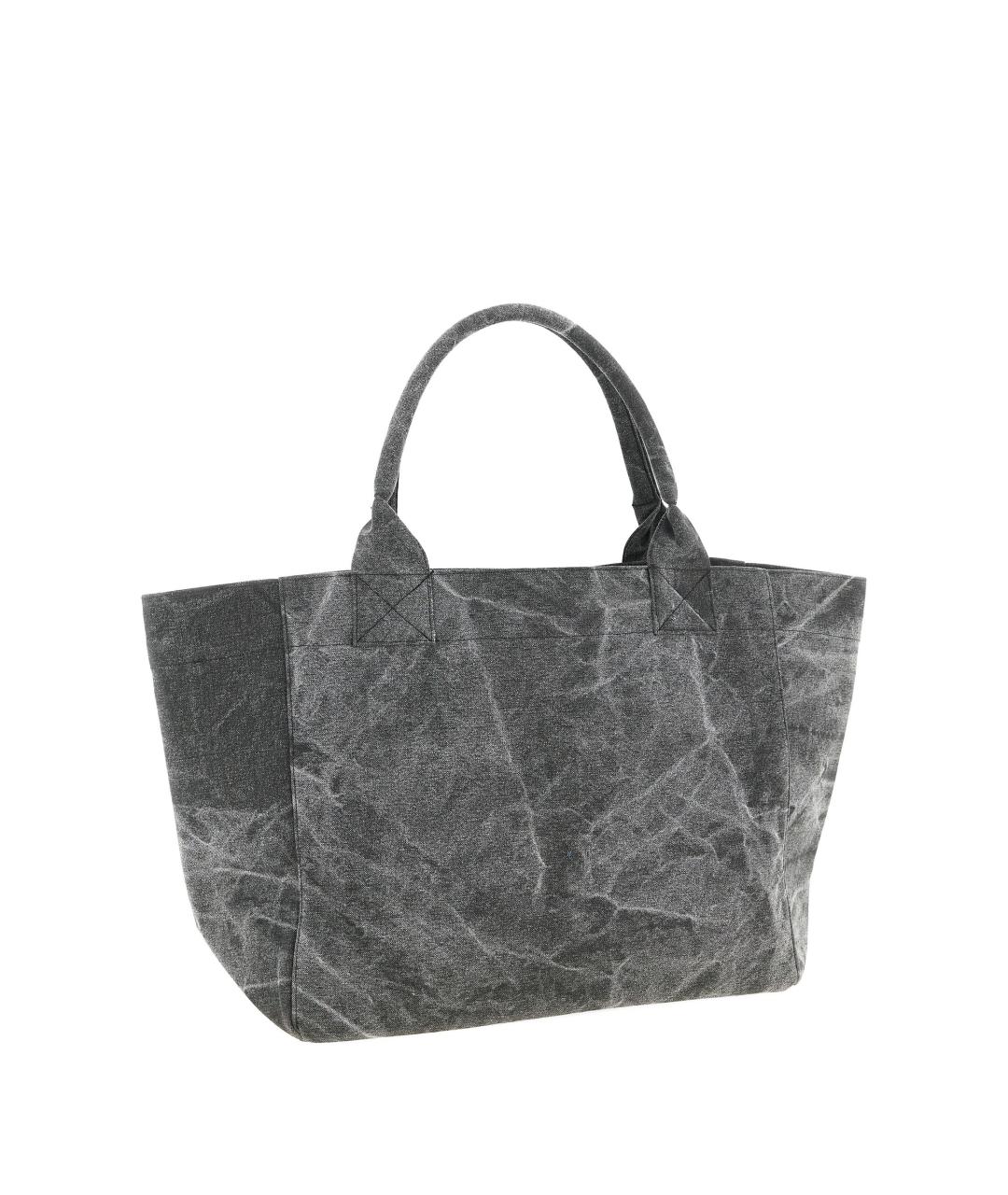 GANNI Черная хлопковая сумка тоут, фото 4