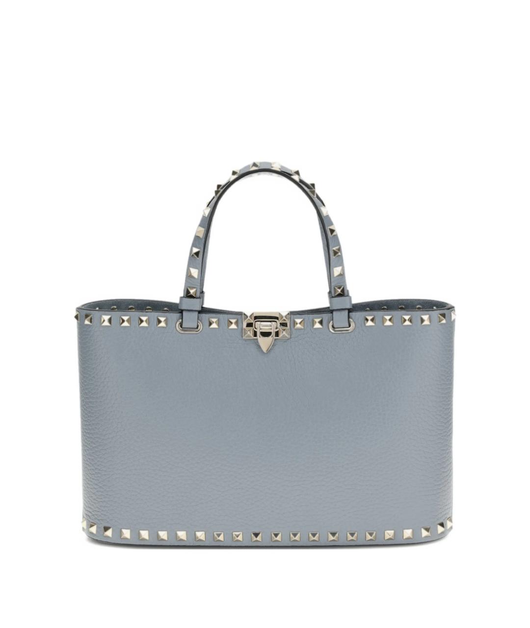 VALENTINO Голубая кожаная сумка тоут, фото 1